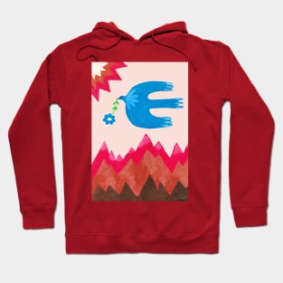 Peace bird and mountain Hoodie